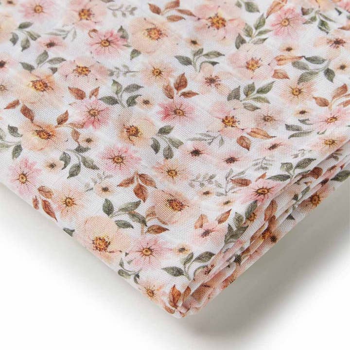 Snuggle Hunny - Wholesale Swaddle - Baby - Spring Floral Organic Muslin Wrap
