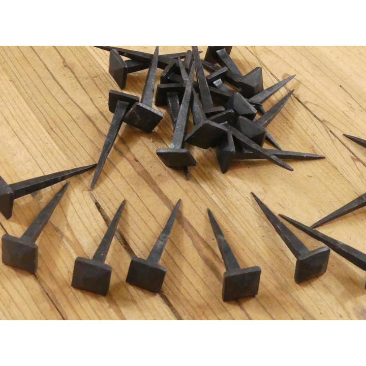 7/8" BLACK HAND FORGED COAT HOOK / NAIL for wholesale by Midwest Craft House