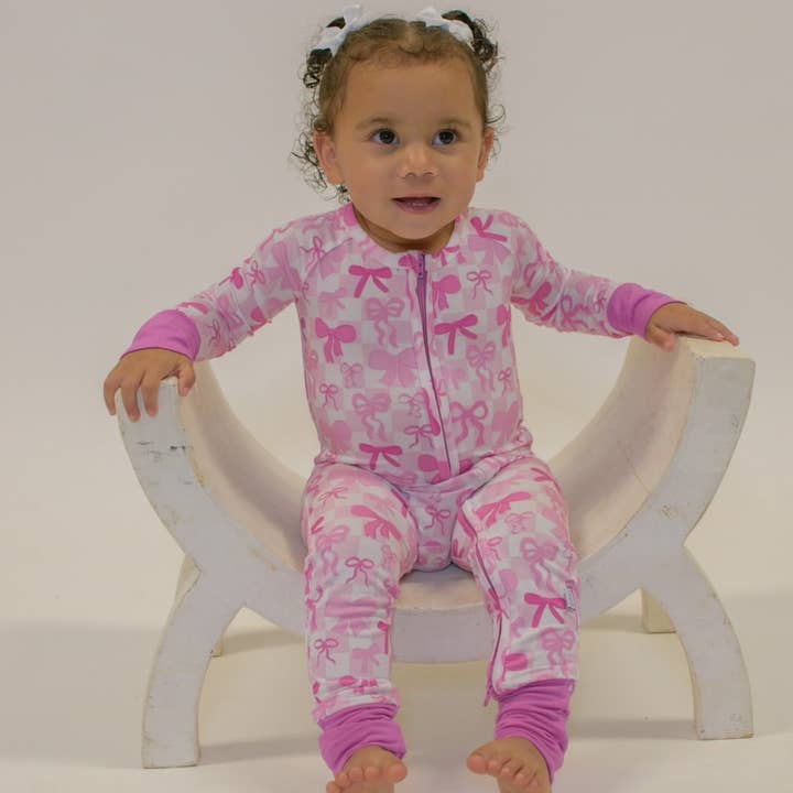 Bowtiful Convertible Footie for wholesale by Baby Bean & Co.
