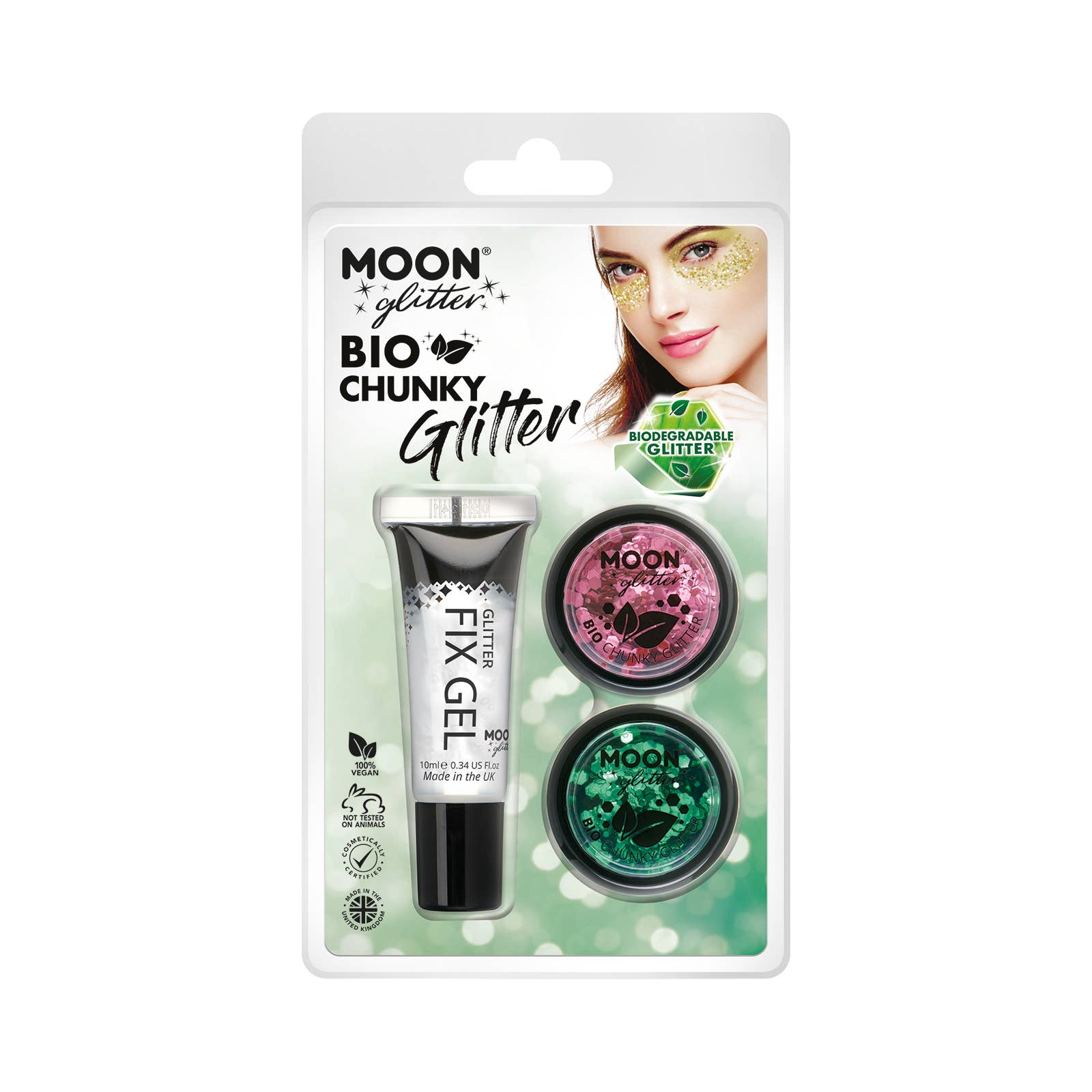 Moon Makeup – wholesale Kroppsglitter/skimmer – Clamshell BIO Chunky Glitter, 3g-miljövänlig7