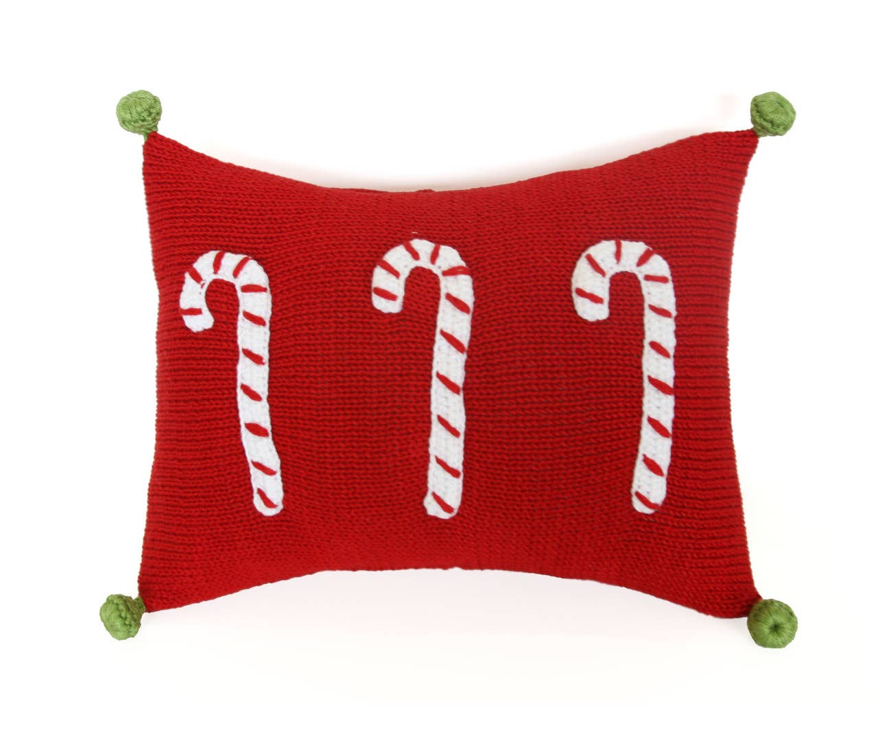 Melange Collection - Wholesale Throw/Decorative Pillow - Candy Cane Mini Christmas Pillow, Red