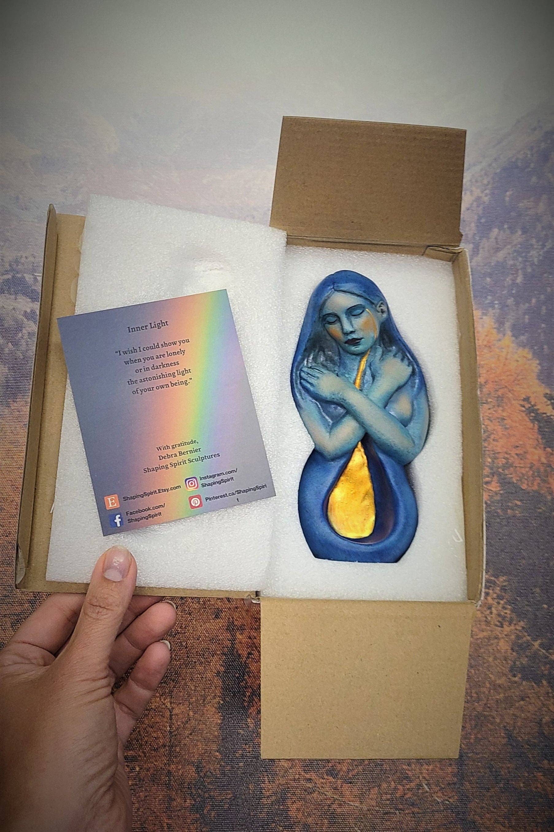 Shaping Spirit - Wholesale Sculpture - Inner Light Sculpture – Meaningful Healing Gift for Comfort, Remembrance & Spiritual Home Decor4