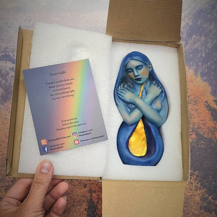Shaping Spirit - Wholesale Sculpture - Inner Light Sculpture – Meaningful Healing Gift for Comfort, Remembrance & Spiritual Home Decor4