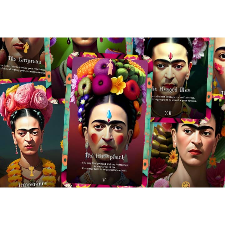IBIZA TAROT - Vendita all'ingrosso Tarocchi - Twenty Two Fridas Tarot - Major Arcano - 22 illustrazioni ispirate a Frida Khalo1