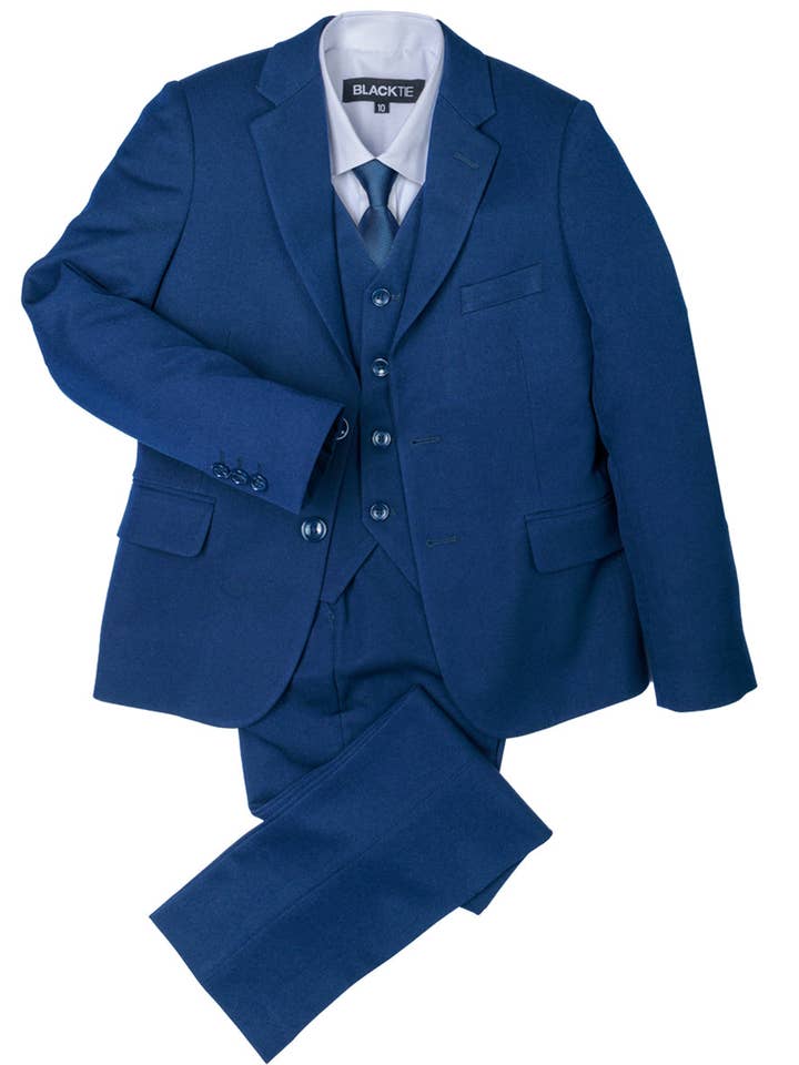 "Liam" Kids Indigo Suit (5-Piece Set) for wholesale by Cardi International