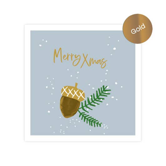 Noz de Natal | Natal | Cartão dobrável em laca dourada por atacado de Hey!Cards GmbH & Co. KG