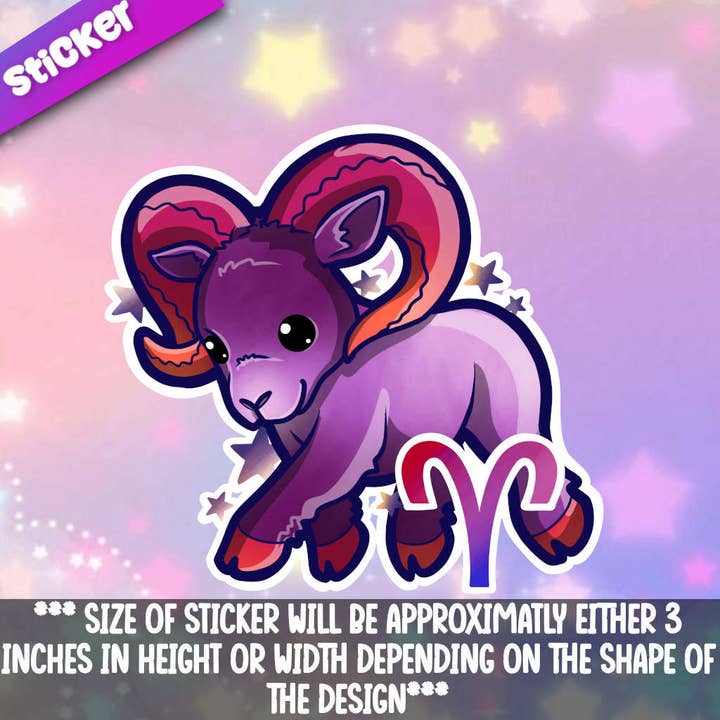 Mega Kawaii Cuties - Vendita all'ingrosso Adesivo - Adesivo zodiacale Ariete