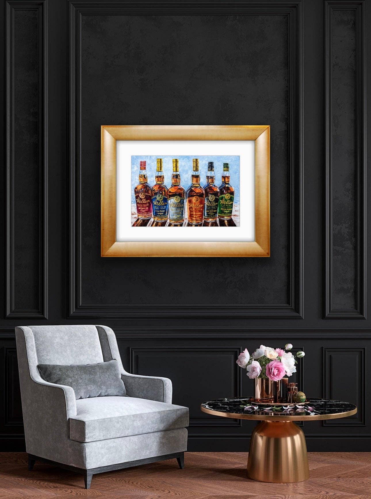 Kim Perry Studio – wholesale Art print – Bourbon Print "Six Shades of Weller"1