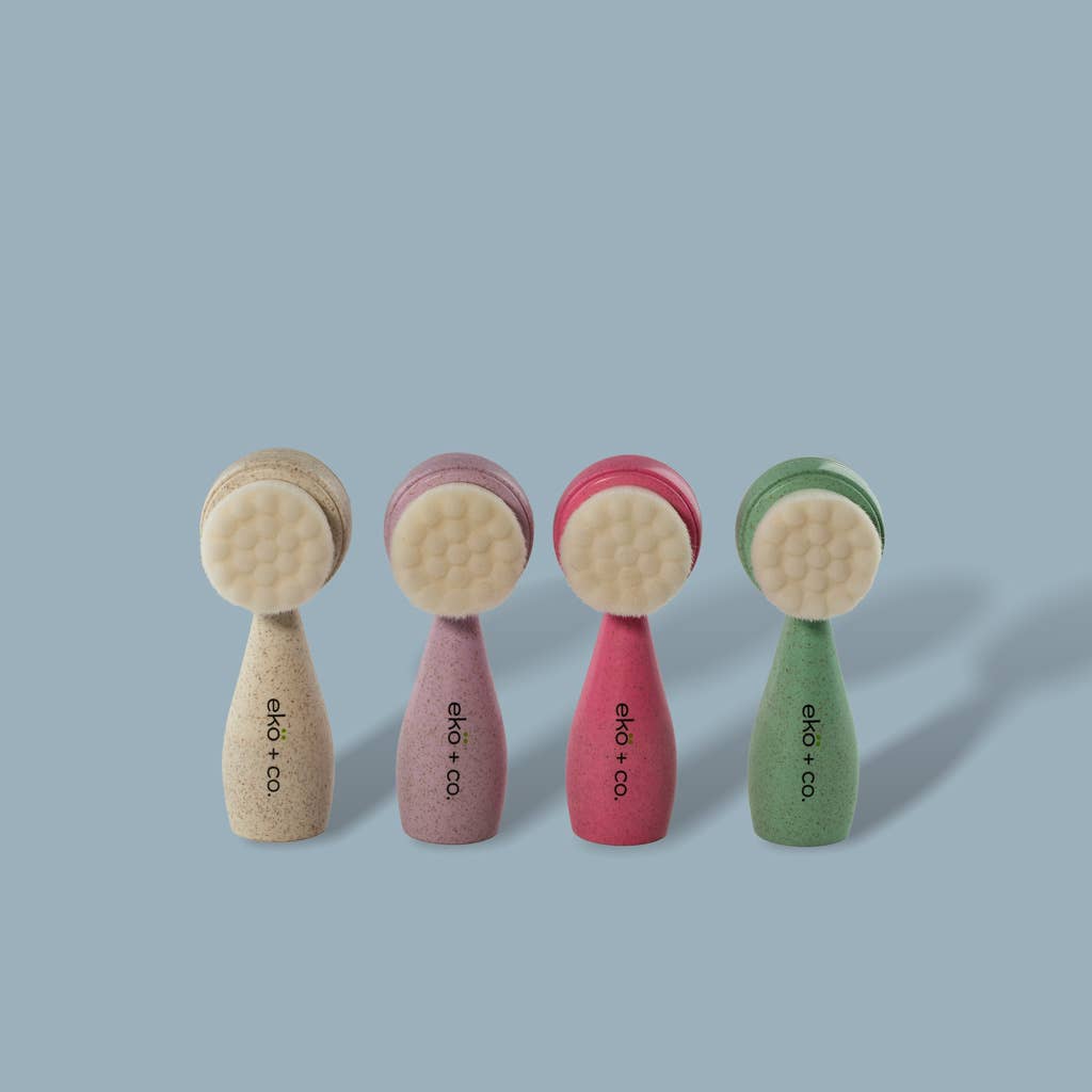 GreenWave - Wholesale Facial Cleanser - Wheat Straw Handle Facial Cleansing Brush with Soft Bristles7