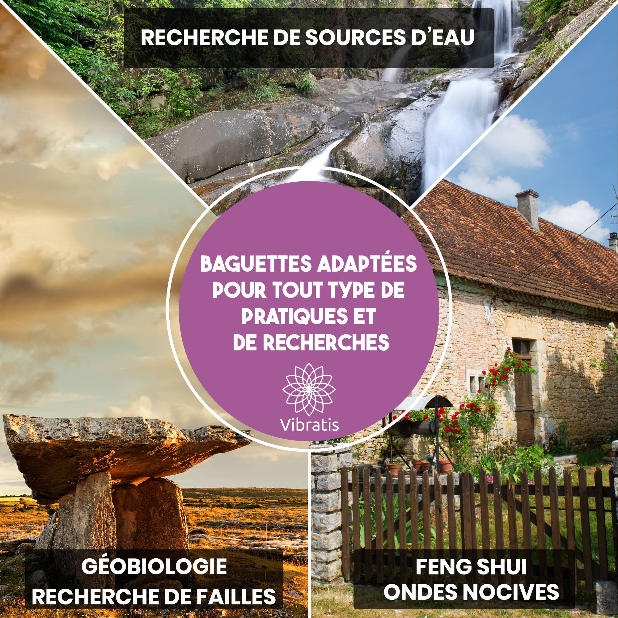 Vibratis - Wholesale Meditation Supplies - 5 + 1 FREE: Brass dowsing rods5