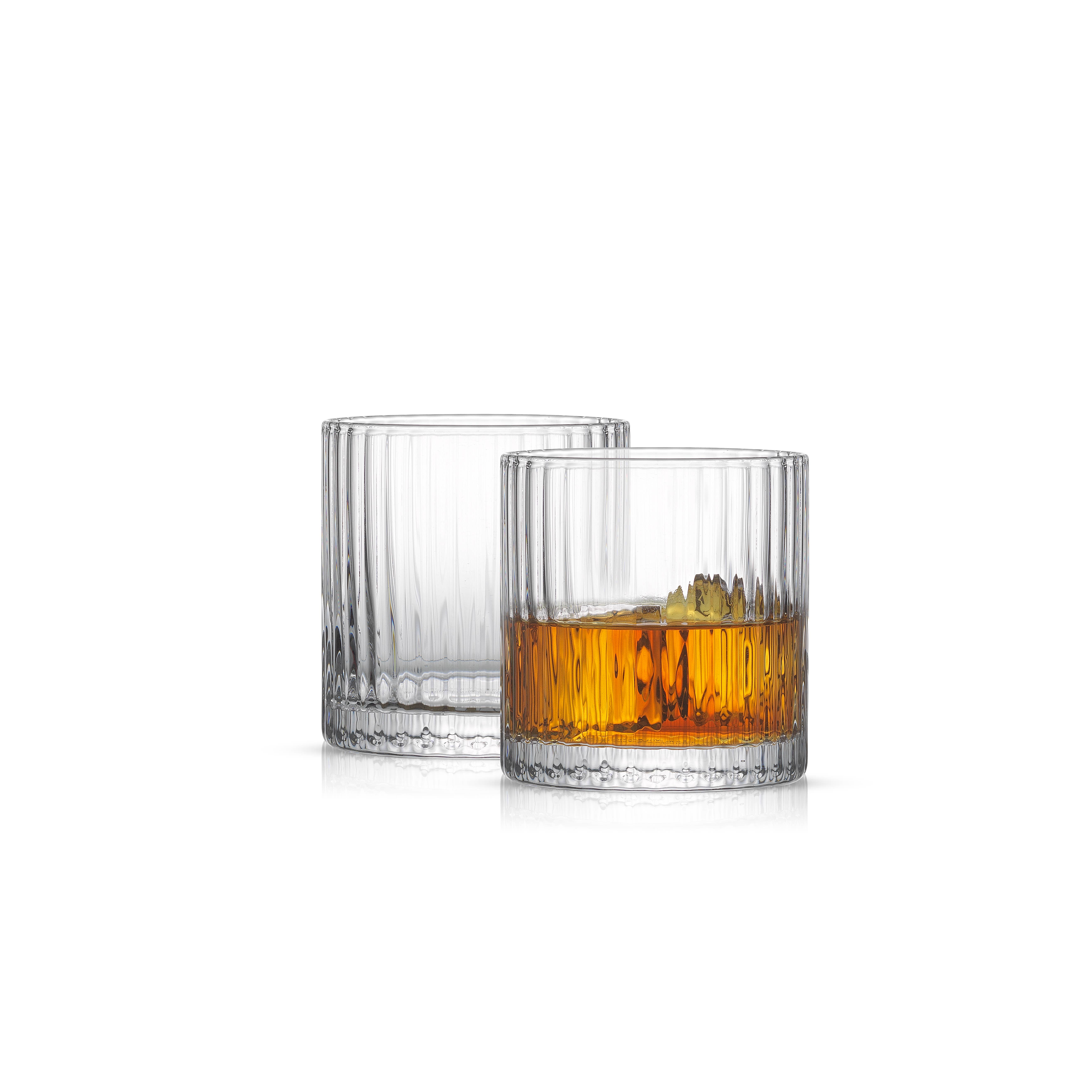 JoyJolt - Wholesale Cocktail/Liquor Glass - JoyJolt Elle Fluted DOF Whiskey Tumbler Drinking Glass
