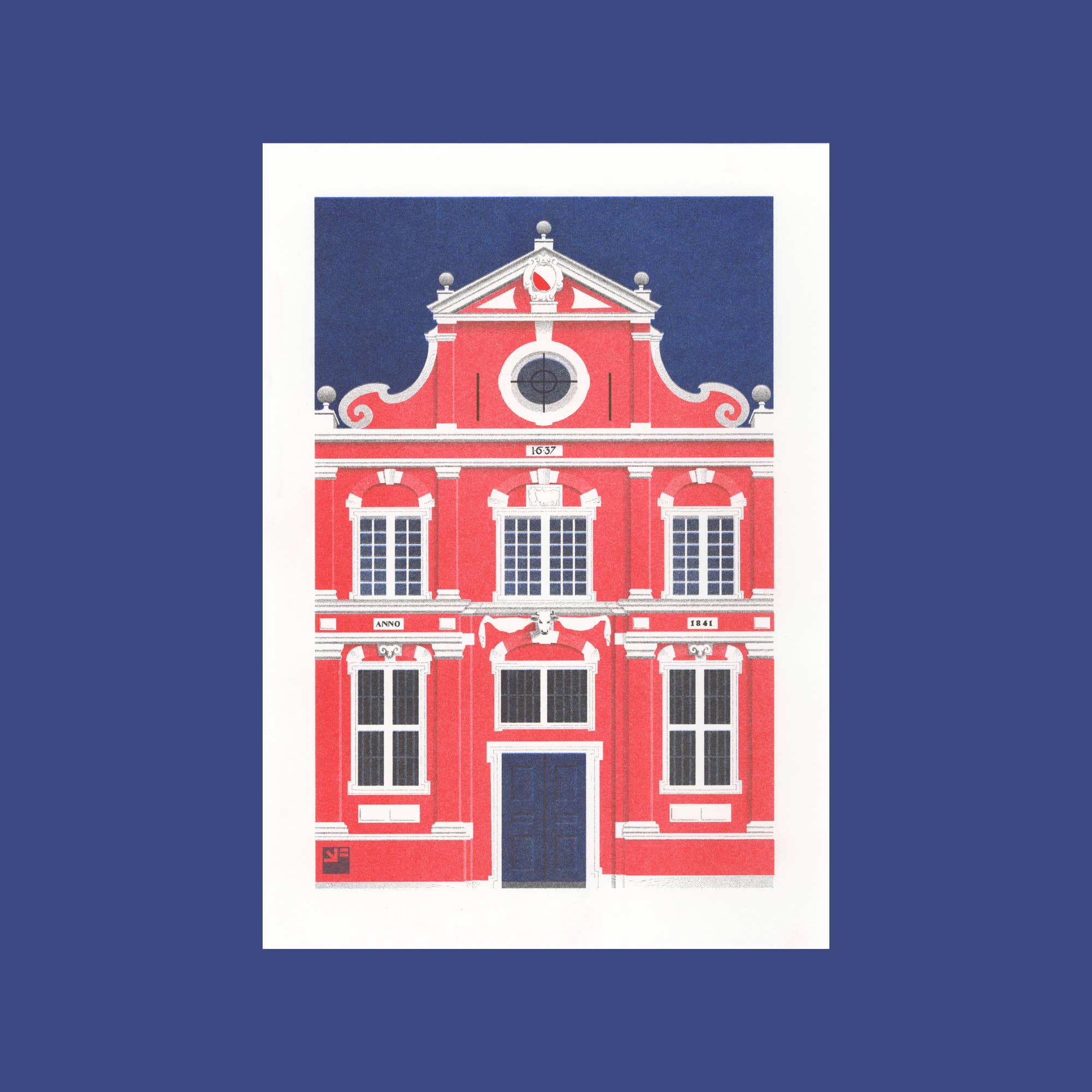 VrijFormaat - Wholesale Art Print - riso print - Voorstraat 19 / Plato  - architecture NL - A40
