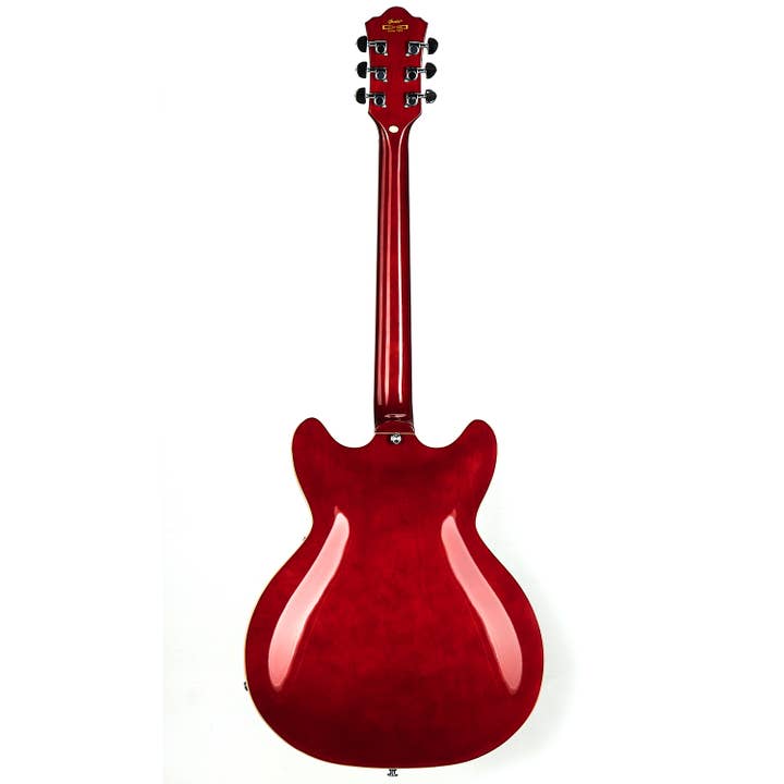 Rouge Grote guitare électrique à corps semi-creux en vente sur Faire1