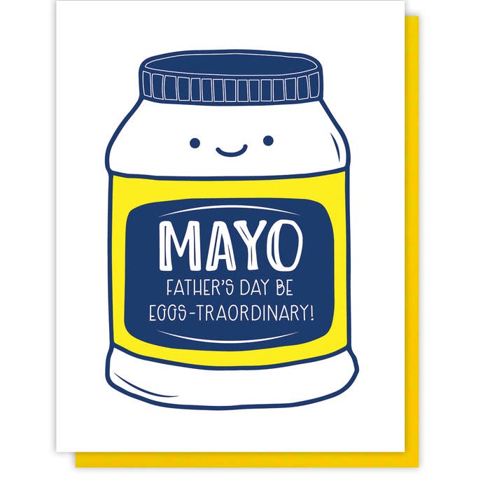 Tarjeta tipográfica divertida de Mayo Pun Dad Father's Day para venta al por mayor de Kiss and Punch