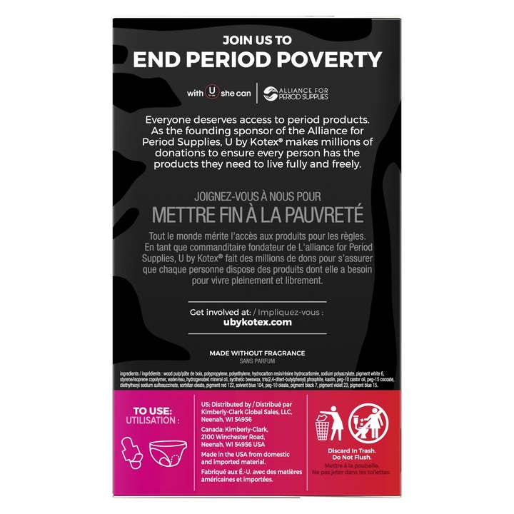 First Choice Buying - Wholesale Menstrual pad/liner - U by Kotex CleanWear Ultra Thin Feminine Pads with Wings, Regular, 32 Count6