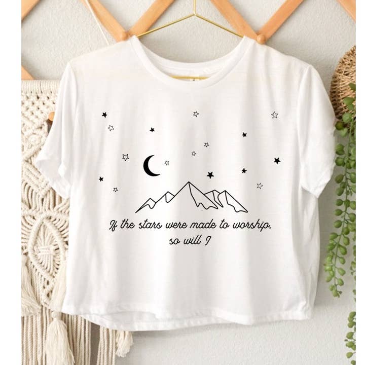 IF THE STARS GRAPHIC CROP TOP for wholesale by HRTandLUV