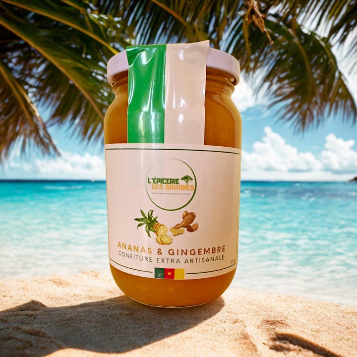 Extra Pineapple & Ginger Jam 370g for wholesale by Épicerie des Savanes
