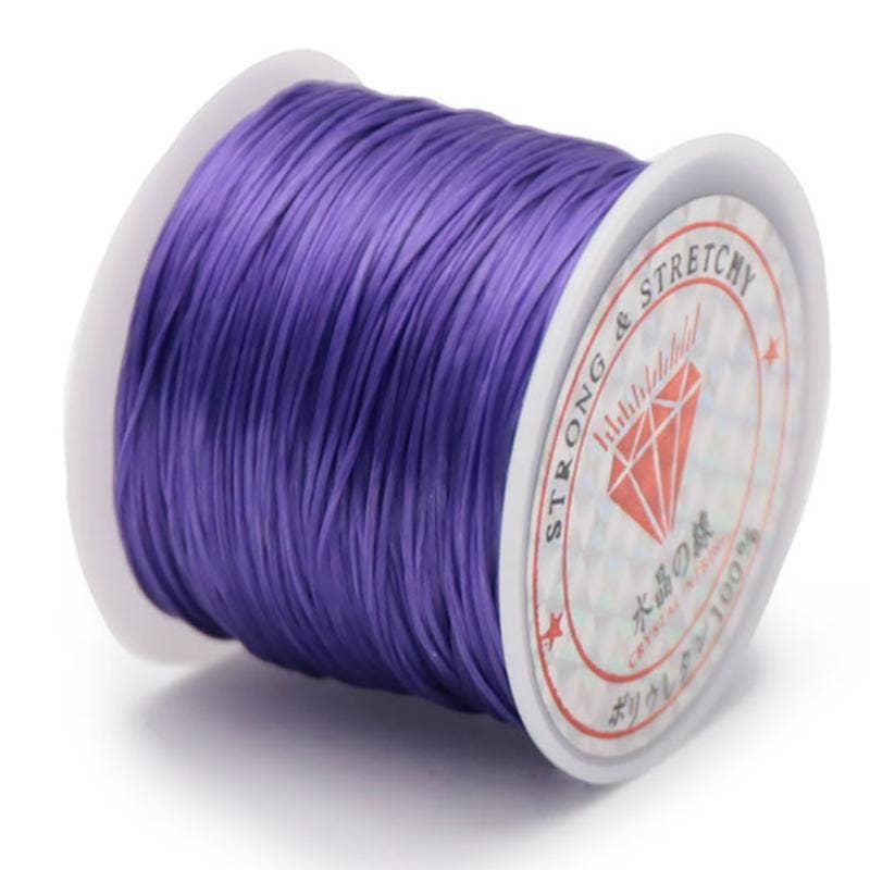 La Boîte à Cailloux - Wholesale Craft Supplies - Purple elastic thread 0.5mm - 50m0