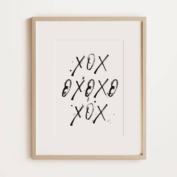 XOXO Texturerat Vitt Kort Tryckt i Australien - Konsttryck för wholesale av littlehoothoot