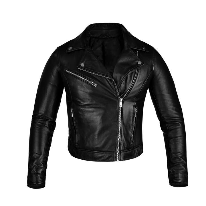 Blouson en cuir noir pour homme – Cuir de mouton pour la vente par TA Impex