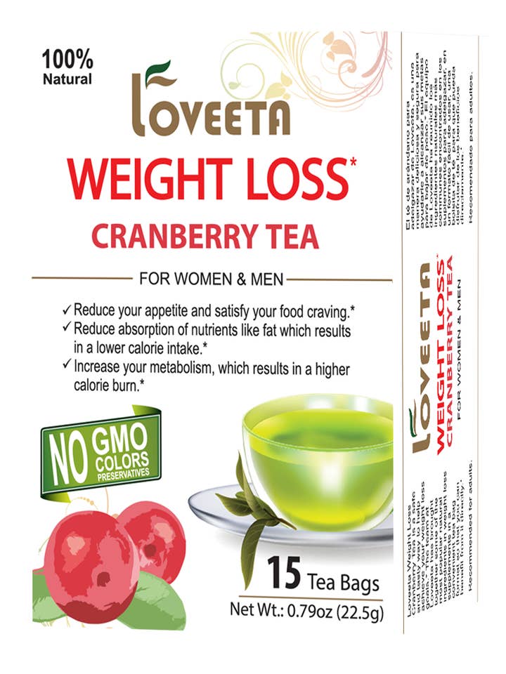 15 CT Weight Loss Cranberry Tea for wholesale by Mekor LLC