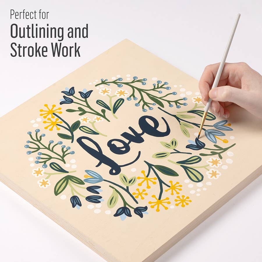 Plaid Crafts - Wholesale Paint/Wax Brush - Folkart ® Detail Brush Set, 10-Piece7