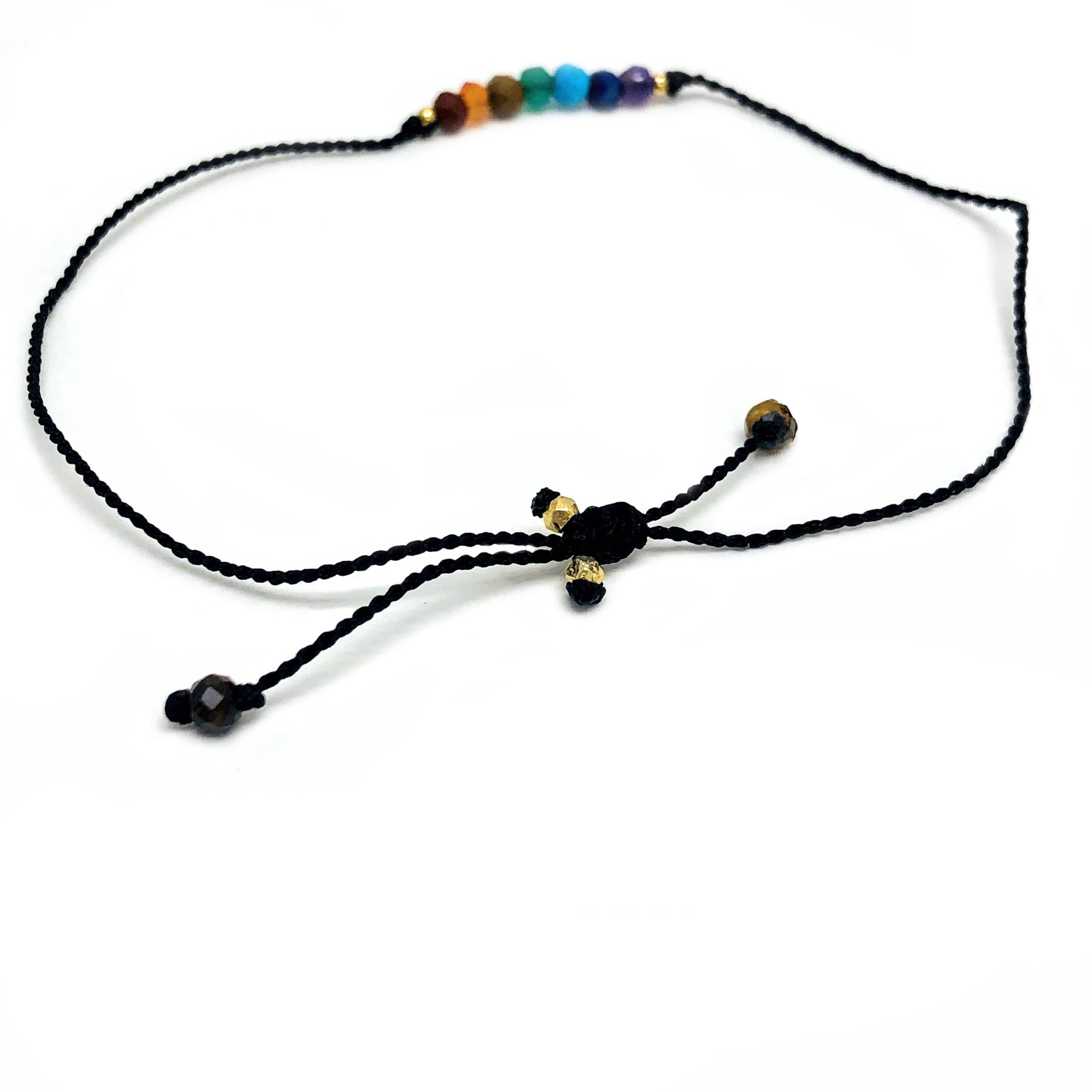 Rock Paradise - Wholesale Armband met kralen - Kristallen chakra-armband met 24-karaats gouden gegalvaniseerde kralen1