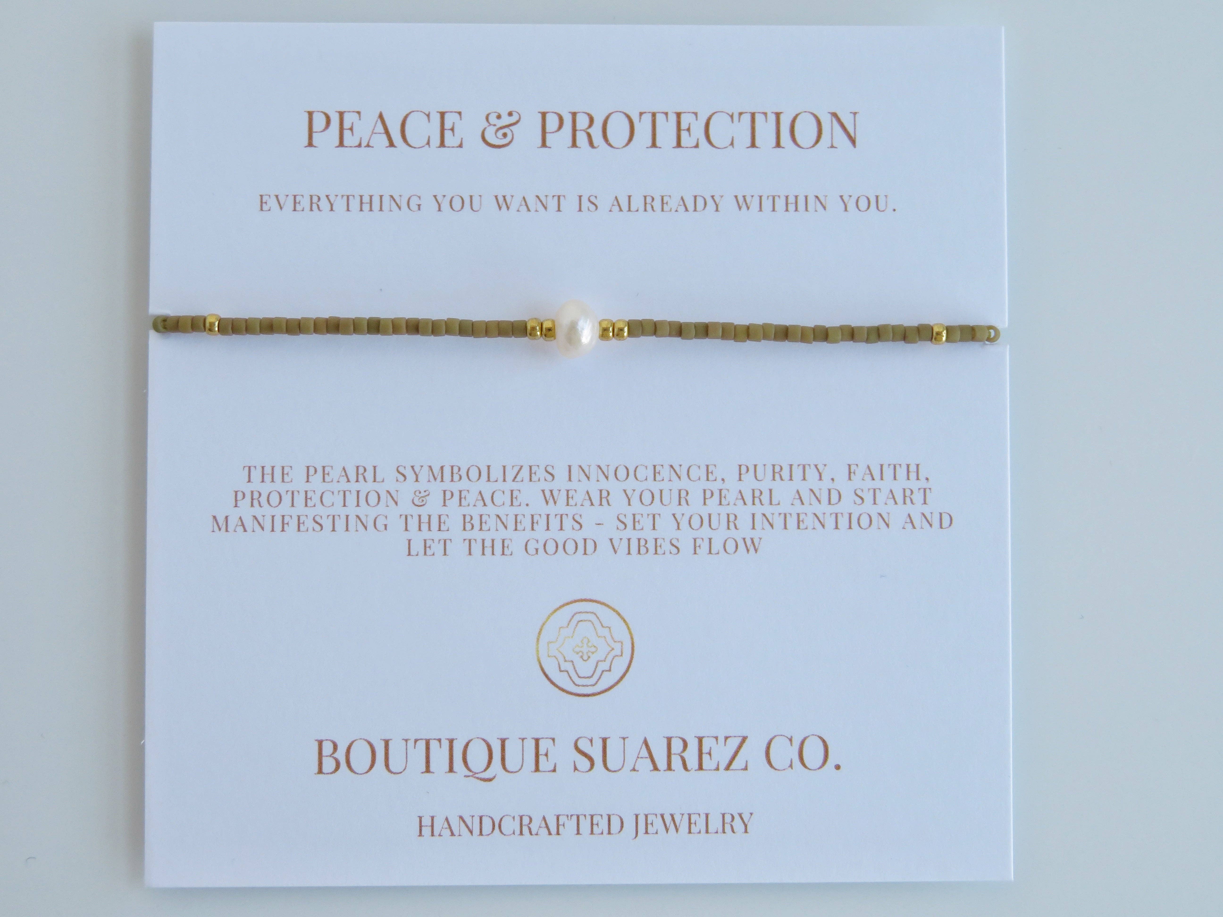 Boutique Suarez Co. - Wholesale Beaded Bracelet - Manifest Peace - Pearl Bracelet66