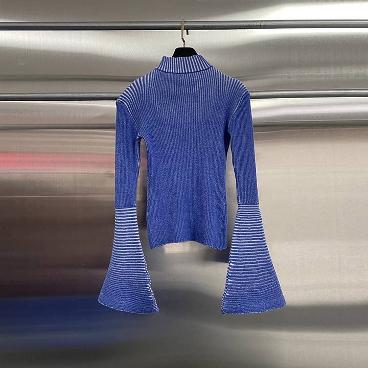 Productseeker - Wholesale Knit Top - Women's - TP54 Women's Vintage Washed Flared Sleeve Knit Top2