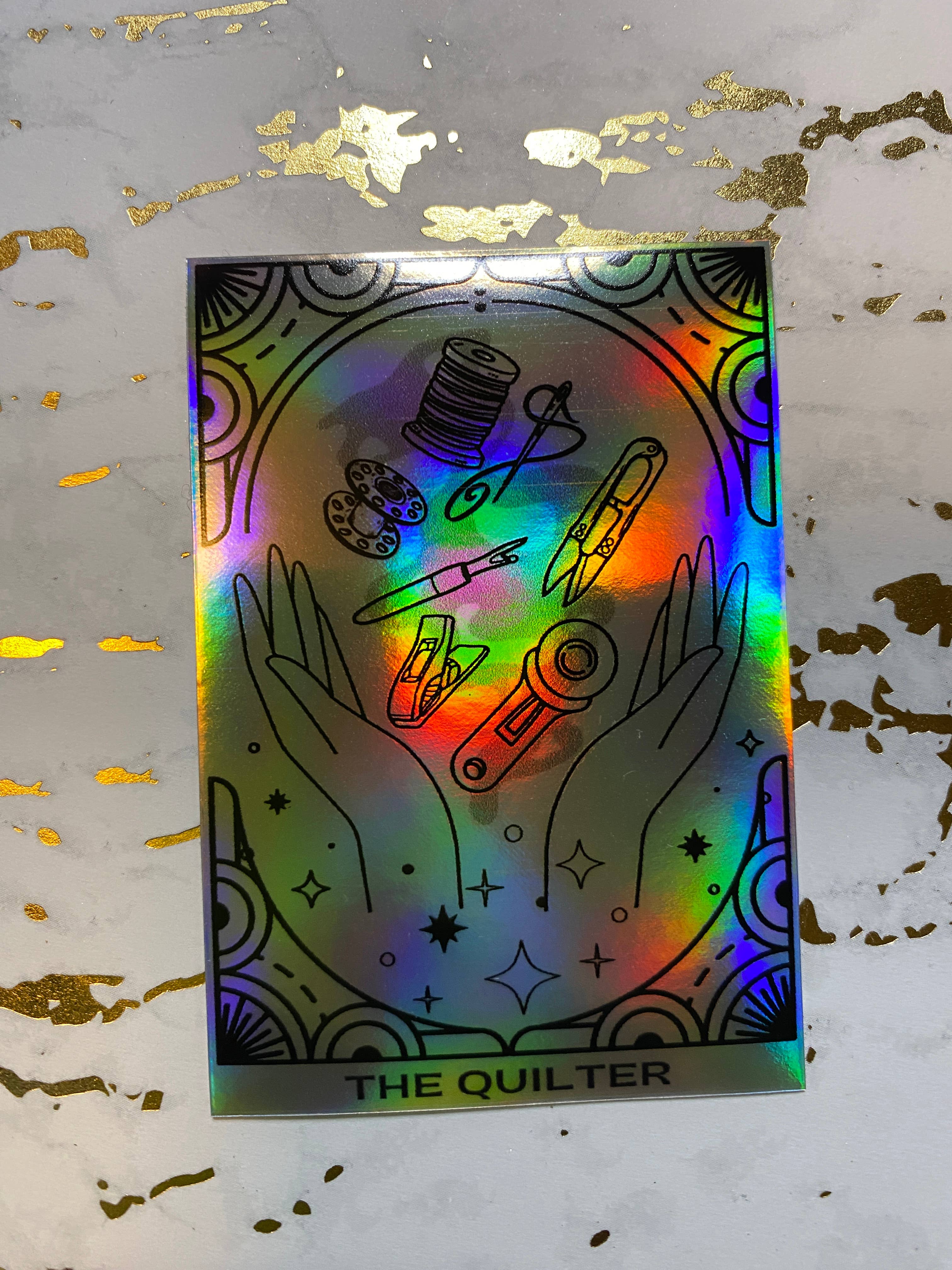 Zipped & Printed - Wholesale Phone & Laptop Stickers - The Quilter Tarot Sticker9