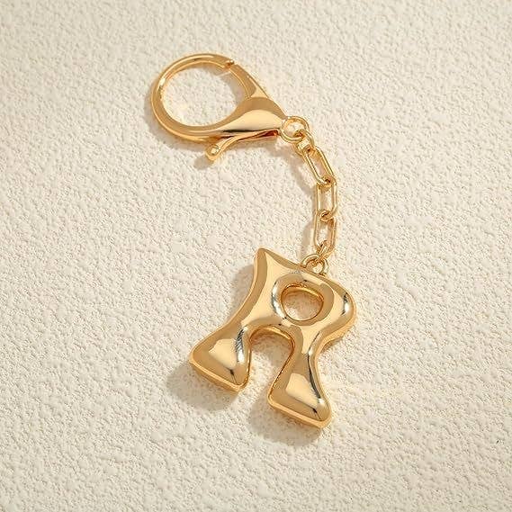 JOSSLYN by wall to wall - Wholesale Keychain - Women's - Bubble Letter Monogram Bag Charm Key Chain | 40KC16110