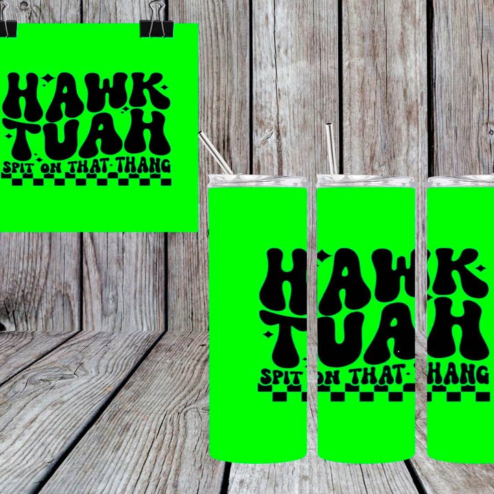TUAH FAUVE VERT FLUO pour la vente par Bull Riders Mama & Co. Tumblers