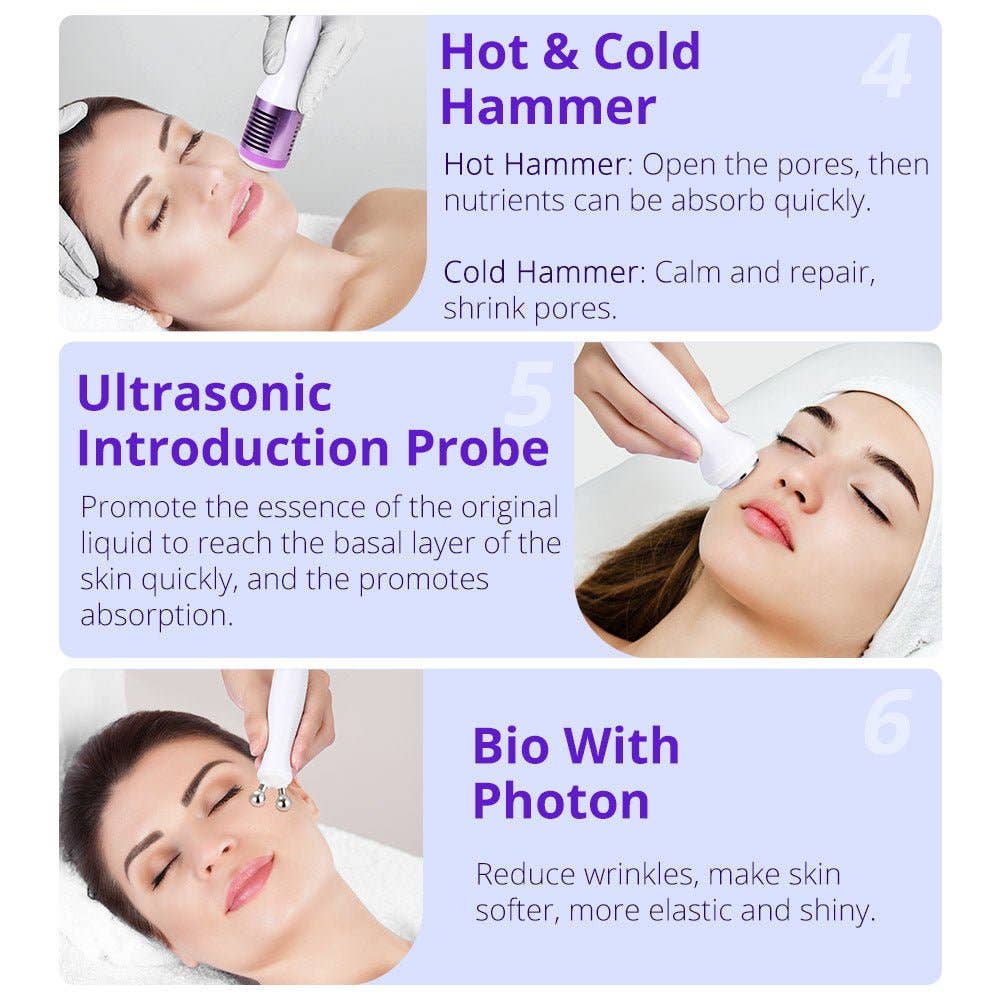 Cavitation Machines - Wholesale Electronic Skincare Device - Shape Tactics 6-in-1 Hydrodermabrasion Skin Rejuvenation System10