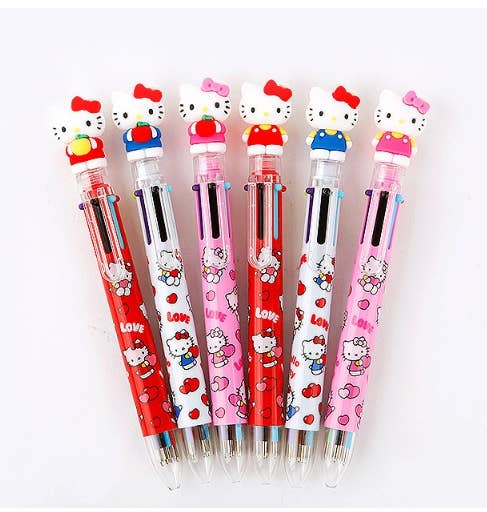 K-Wonderland - Wholesale Pen - Sanrio Characters 6 Color Ball Point Pencil- 0.7mm 2
