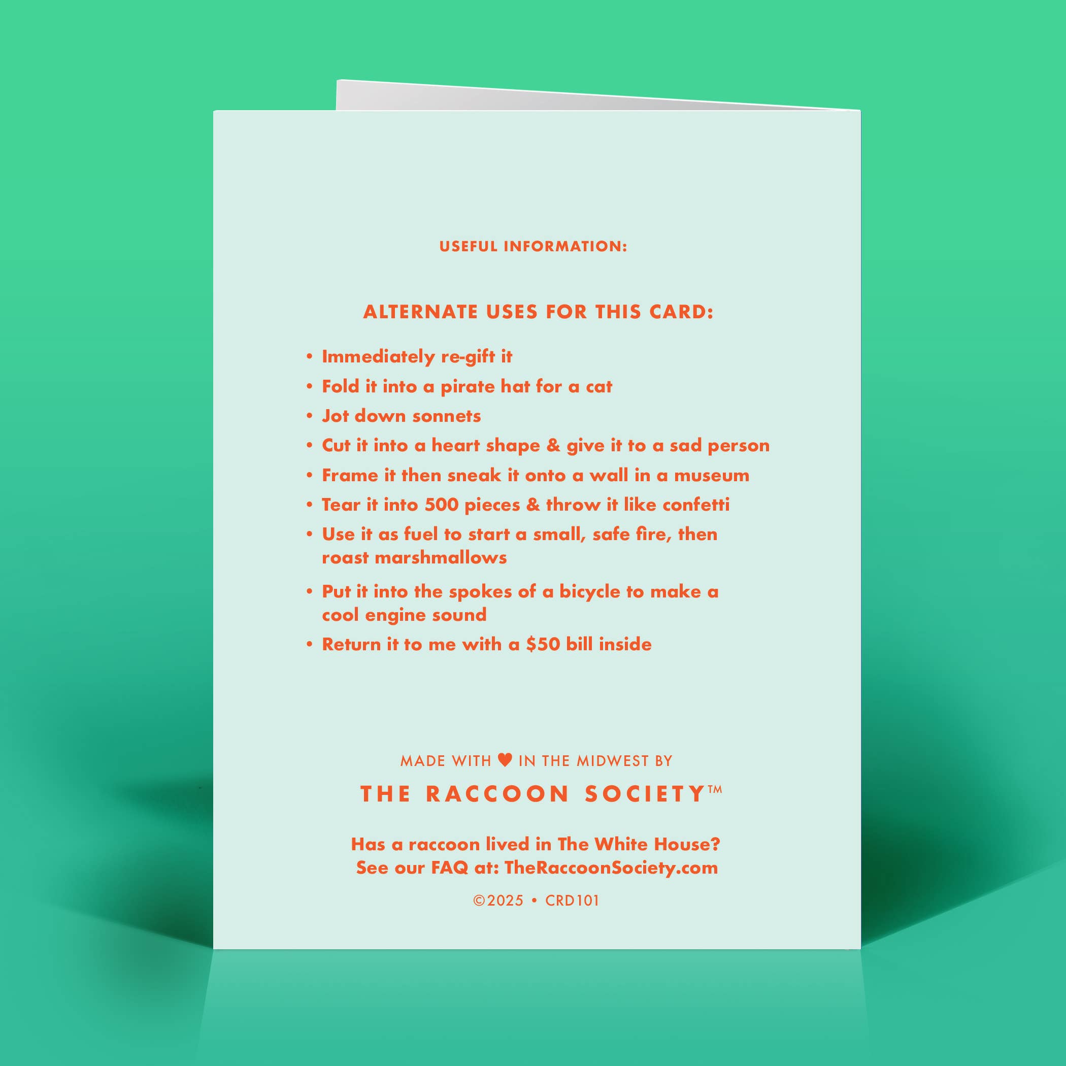 The Raccoon Society - Wholesale Encouragement Card - Pep Talk Everyday Card1