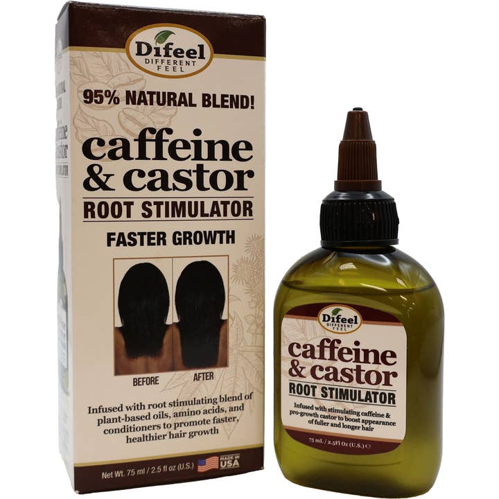 KT Supply – wholesale Hair oil – Difeel CaffeineCastor Root Stimulator Hair Growth 2.5oz