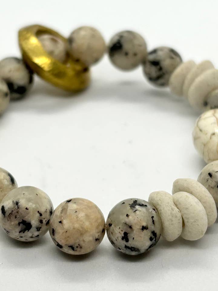 BEAUTIFUL SOUL - HAND-CARVED WHITE TURQUOISE - BRACELET for wholesale by Beautiful Soul Jewelry