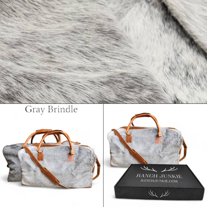 Ranch Junkie - Wholesale Weekender Bag - Women's - Large Genuine Cowhide Weekender Duffel Black Highlands Duffel5