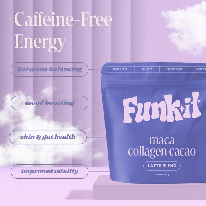 Funk It Wellness - Wholesale Protein/Superfood Powder - Maca Collagen Cacao Superfood Latte Blend 1