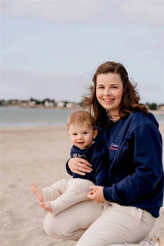 Limky – Sweatshirt - Mulher por atacado – Camisola de Gravidez e Amamentação "Creme de Amor" (Azul-Marinho)5