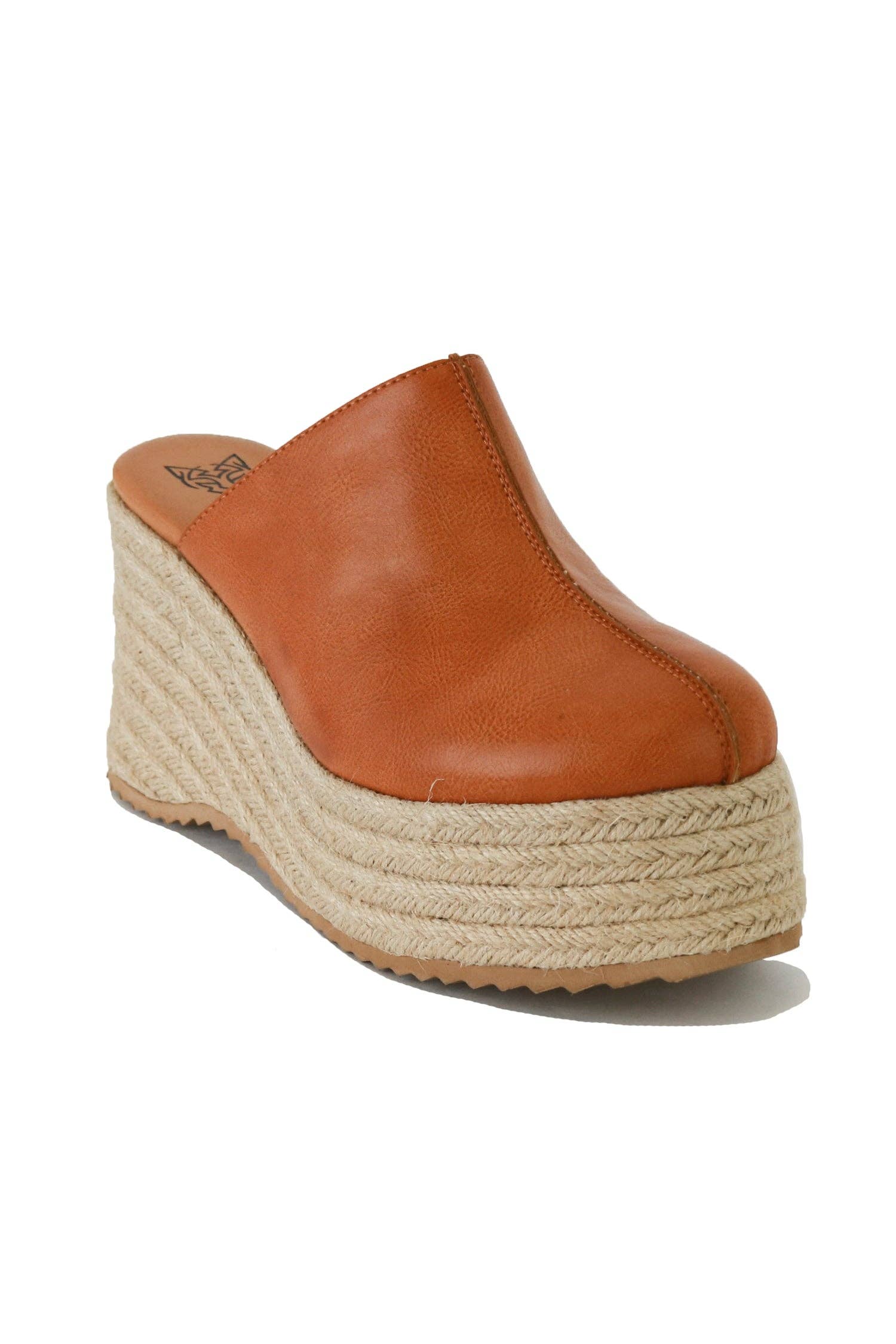 BEAST FASHION - Wholesale Wedges - Women's - NELLIE-01 Round Toe Espadrille Wedge Mule3