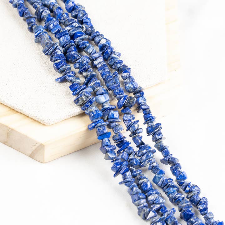 Soothing Crystals Beads - Wholesale Beads - Lapis Lazuli Chip Beads Necklace, Crystal Uncut Beads4