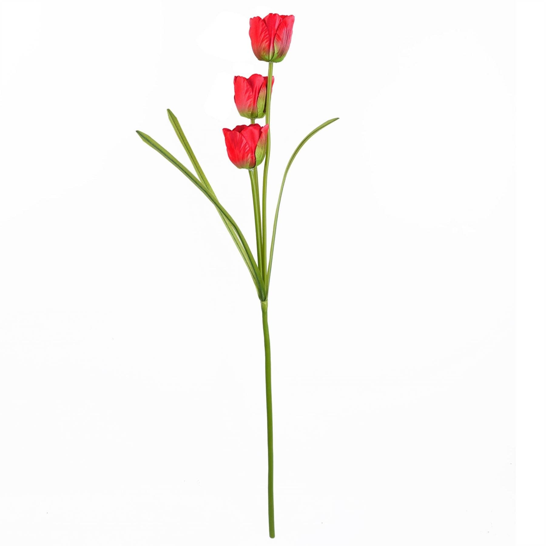 Leaf Design UK LTD – wholesale Artificial flowers – 80cm Artificial Tulip Red Stem1