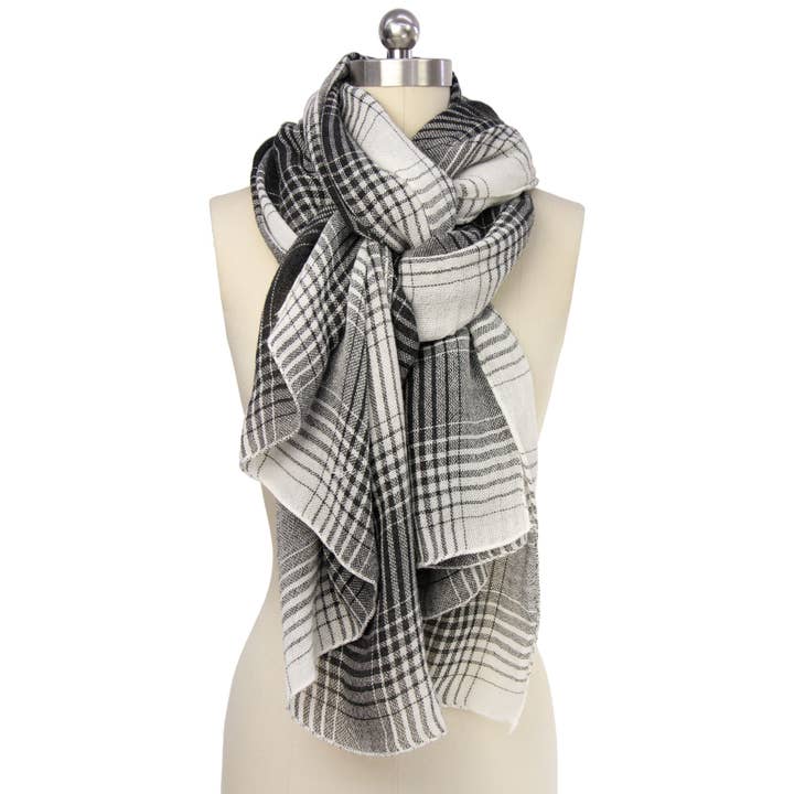 Veroma Gifts - Wholesale Scarf - Women's - Two Toned Faded Plaid Scarf1