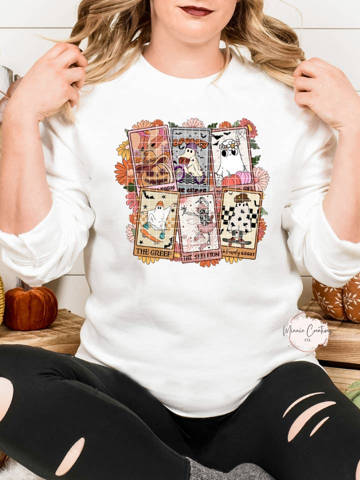 Tarot Card Spooky Crewneck Sweater for wholesale by Minnie Creations Co.