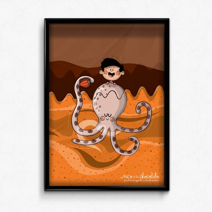POSTER NICO & PAUL THE OCTOPUS for wholesale by nico et les chocolats