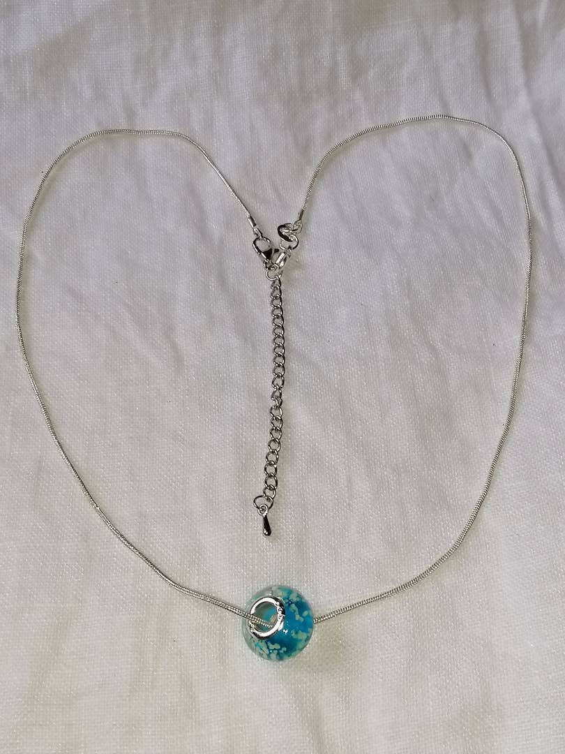 Blue Moon Bijoux - Wholesale Pendant/Charm Necklace - Murano blue pearl necklace4