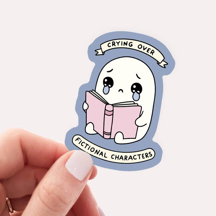 Pegatina resistente al agua que llora por personajes de ficción para venta al por mayor de Saguaro Creative Co.