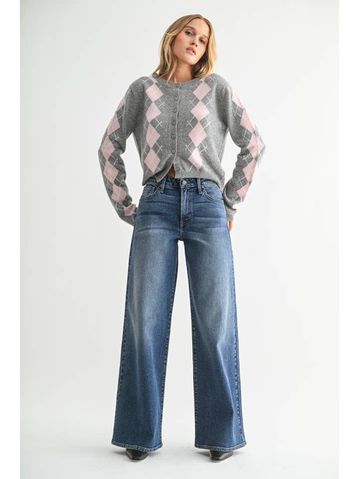 JUST BLACK DENIM - Wholesale Jeans – Women’s - BP474J - DK - Ultra Wide Leg1