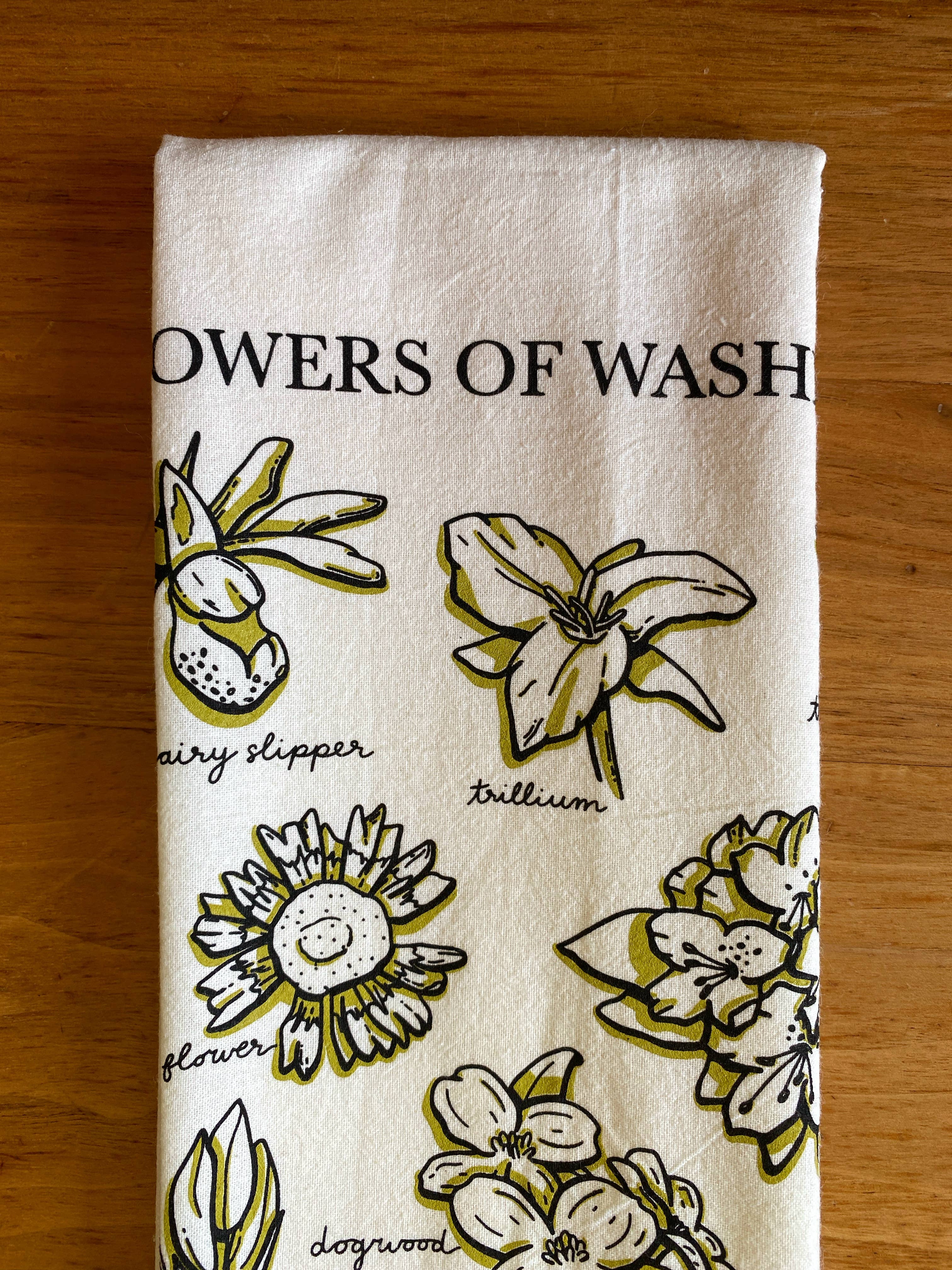 Fern In The Forest - Wholesale Tea Towel - Washington Wildflower Tea Towel | Screenprinted6